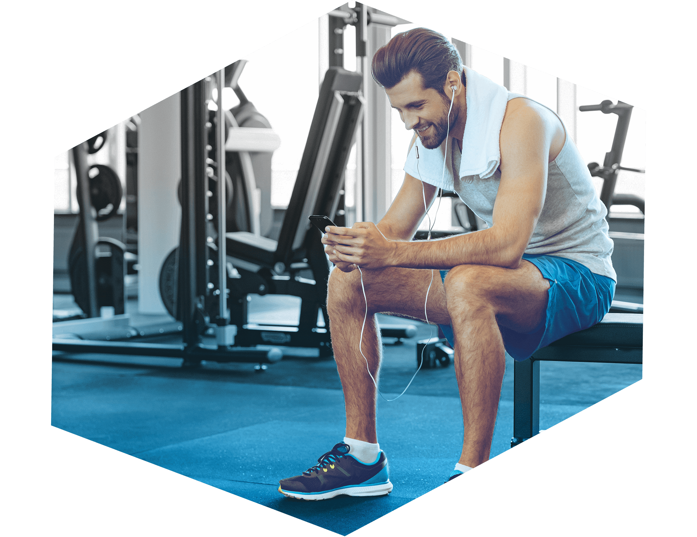 Man with phone - polygon_1_comp